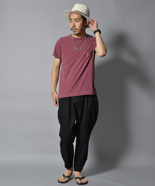 REMI RELIEF（レミレリーフ）の「REMI RELIEF × AMERICAN RAG CIE 別注 ヴィンテージ加工Tシャツ/108-RRE-RN15173229RC（Tシャツ/カットソー・メンズ・オフホワイト/ネイビー/バーガンディー/ブラック/ピンク/グリーン系その他/マスタード/パープル・SMALL/LARGE/MEDIUM/XX-LARGE/S/M/L）」の18枚目の写真