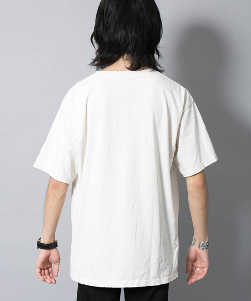 REMI RELIEF（レミレリーフ）の「REMI RELIEF × AMERICAN RAG CIE 別注 ヴィンテージ加工Tシャツ/108-RRE-RN15173229RC（Tシャツ/カットソー・メンズ・オフホワイト/ネイビー/バーガンディー/ブラック/ピンク/グリーン系その他/マスタード/パープル・SMALL/LARGE/MEDIUM/XX-LARGE/S/M/L）」の21枚目の写真