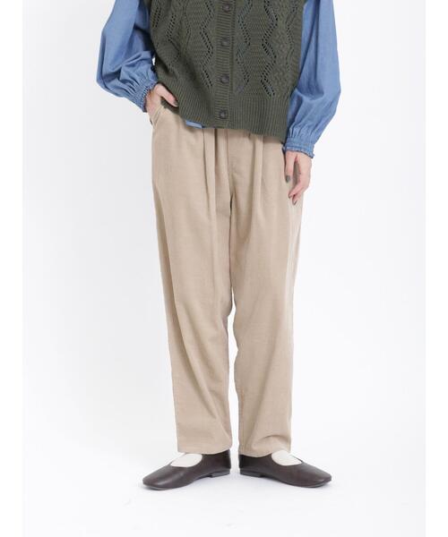 Samansa Mos2(サマンサ モスモス)の「コーデュロイテーパードパンツ(その他パンツ・レディース・ベージュ/ダークブラウン/グリーン/ピンク・F)」の3枚目の写真