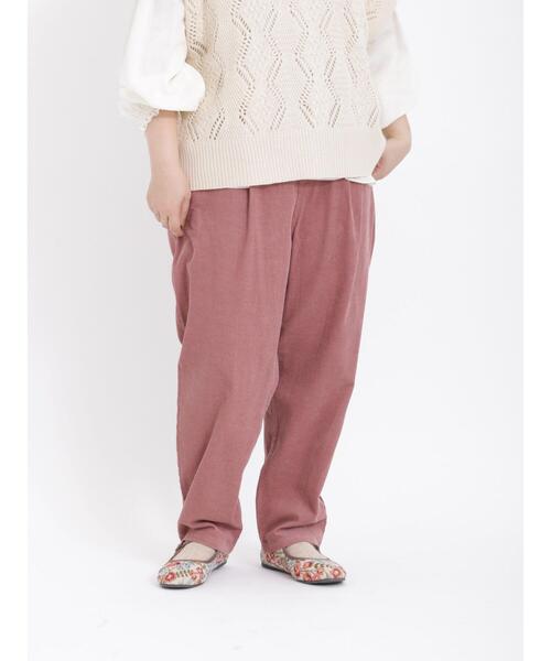 Samansa Mos2(サマンサ モスモス)の「コーデュロイテーパードパンツ(その他パンツ・レディース・ベージュ/ダークブラウン/グリーン/ピンク・F)」の1枚目の写真