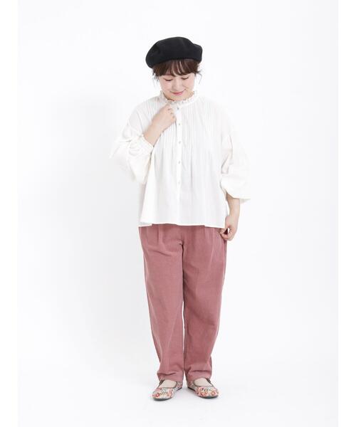 Samansa Mos2(サマンサ モスモス)の「コーデュロイテーパードパンツ(その他パンツ・レディース・ベージュ/ダークブラウン/グリーン/ピンク・F)」の8枚目の写真