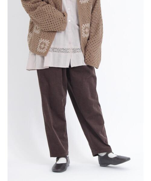 Samansa Mos2(サマンサ モスモス)の「コーデュロイテーパードパンツ(その他パンツ・レディース・ベージュ/ダークブラウン/グリーン/ピンク・F)」の9枚目の写真