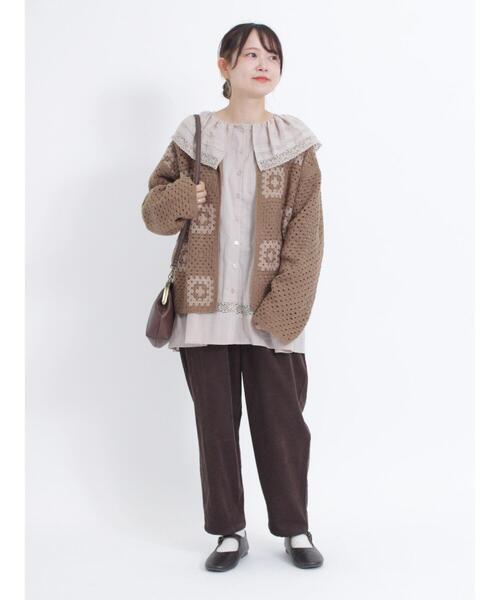 Samansa Mos2(サマンサ モスモス)の「コーデュロイテーパードパンツ(その他パンツ・レディース・ベージュ/ダークブラウン/グリーン/ピンク・F)」の10枚目の写真