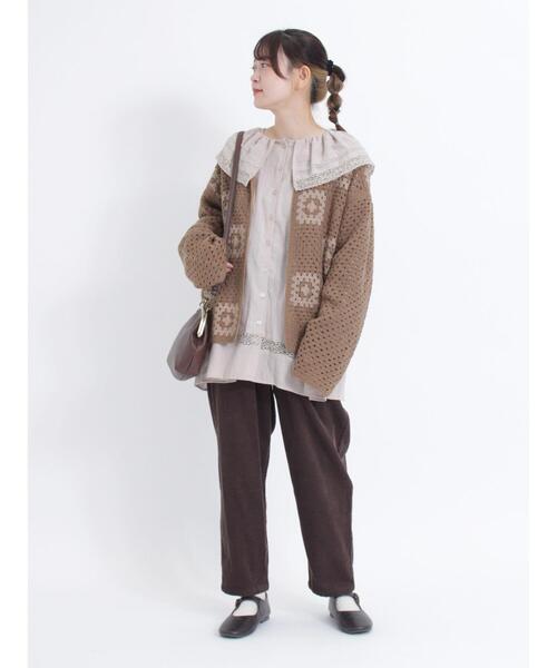 Samansa Mos2(サマンサ モスモス)の「コーデュロイテーパードパンツ(その他パンツ・レディース・ベージュ/ダークブラウン/グリーン/ピンク・F)」の11枚目の写真