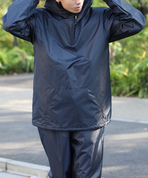 NAPAPIJRI アノラック 中綿 パーカー アウター 黒 ハーフジップ 楽天市場】綿100％ アノラックパーカー メンズ プルオーバー