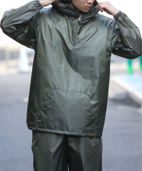 セール】【FORECAST】中綿アノラックハーフジップパーカー