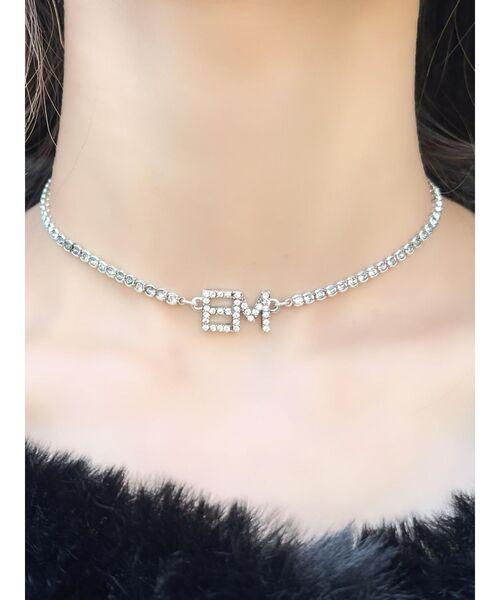 EATME（イートミー）の「EMラインストーンチョーカー（ピアス（両耳用）・レディース・シルバー・FREE）」の8枚目の写真