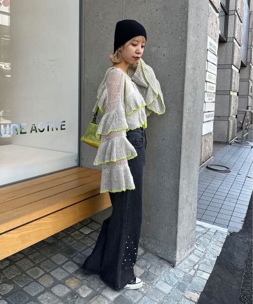 CIAOPANIC（チャオパニック）の「２WAYシャイニーワンハンドルバッグ（ハンドバッグ・レディース・グリーン/シルバー・FREE）」の5枚目の写真