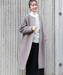 N.(N. Natural Beauty Basic) | 【S Size Line】◆パイルメルトンノーカラーコート(ノーカラーコート)