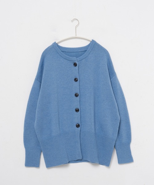 for/c（フォーシー）の「ウール混ロングリブニットカーディガン【サスティナブル】（カーディガン/ボレロ・レディース・ブラック/アイボリー/イエロー/ブラウン/グレー/ブルー・M/L/LL）」の17枚目の写真