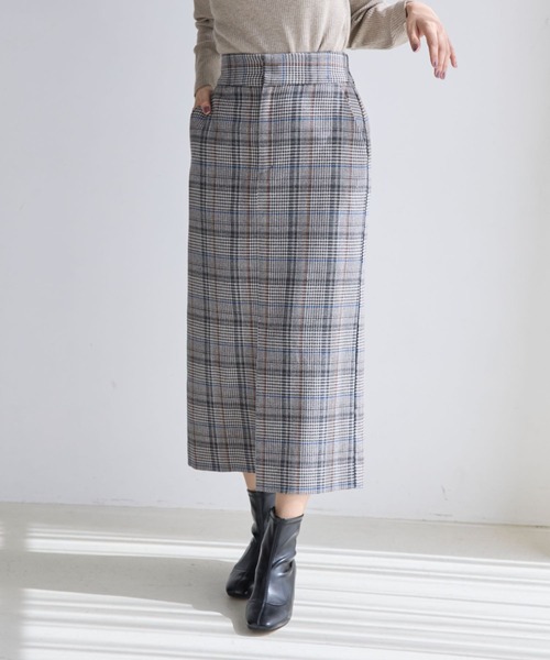 GLOBAL WORK（グローバルワーク）の「ウールブレンドチェックスカート/969680（スカート・レディース・グレー/ブラック/グレー系その他/ブラウン・LARGE/MEDIUM）」の11枚目の写真