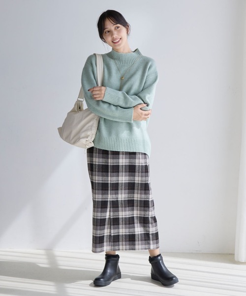 GLOBAL WORK（グローバルワーク）の「ウールブレンドチェックスカート/969680（スカート・レディース・グレー/ブラック/グレー系その他/ブラウン・LARGE/MEDIUM）」の7枚目の写真
