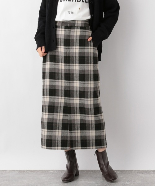 GLOBAL WORK（グローバルワーク）の「ウールブレンドチェックスカート/969680（スカート・レディース・グレー/ブラック/グレー系その他/ブラウン・LARGE/MEDIUM）」の15枚目の写真