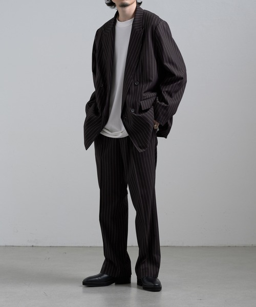 Lui's(ルイス)の「ストライプストレートパンツ(その他パンツ・メンズ・グレー/ブラック・S/M)」の6枚目の写真