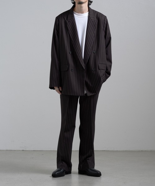 Lui's(ルイス)の「ストライプストレートパンツ(その他パンツ・メンズ・グレー/ブラック・S/M)」の7枚目の写真