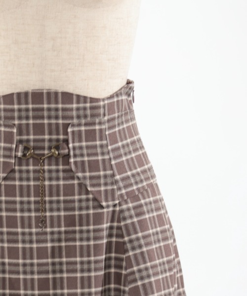 axes femme（アクシーズファム）の「コルセット風チェック柄スカート