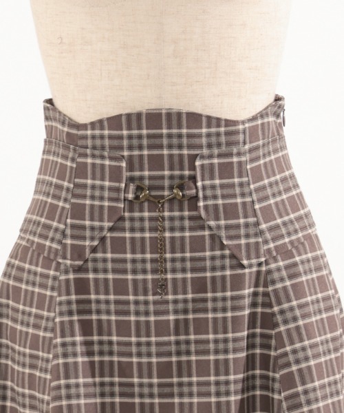 axes femme（アクシーズファム）の「コルセット風チェック柄スカート