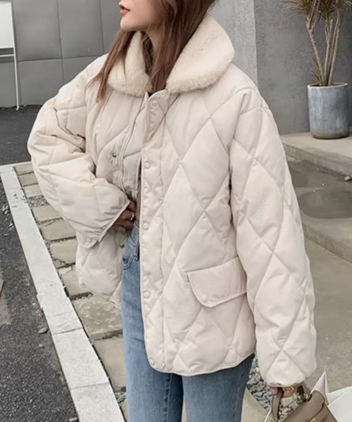 セール】中綿キルティングジャケット 韓国アウター（ダウンジャケット