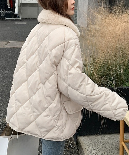 Miniministore（ミニミニストア）の「中綿キルティングジャケット 韓国アウター（ダウンジャケット/コート・レディース・ブラウン/ブラック/アイボリー・フリー）」の9枚目の写真