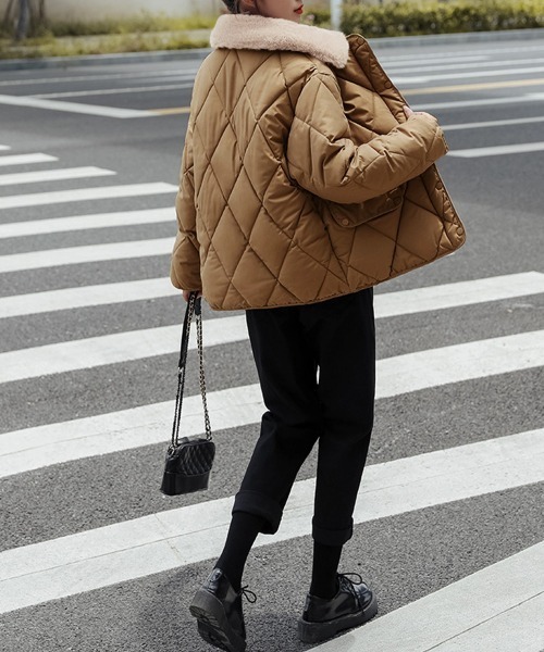 セール】中綿キルティングジャケット 韓国アウター（ダウンジャケット