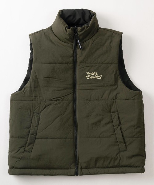BEN DAVIS(ベンデイビス)の「【BEN DAVIS/ベンデイビス】ブランドネームワンポイント刺繍&BIGワッペンデザイン リバーシブル パファーベスト/REVERSIBLE PUFFER VEST(ダウンベスト・メンズ・ブラック/グレー/ブルー・M/L/XL)」の4枚目の写真