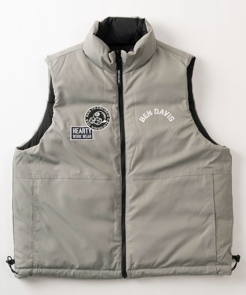 BEN DAVIS(ベンデイビス)の「【BEN DAVIS/ベンデイビス】ブランドネームワンポイント刺繍&BIGワッペンデザイン リバーシブル パファーベスト/REVERSIBLE PUFFER VEST(ダウンベスト・メンズ・ブラック/グレー/ブルー・M/L/XL)」の16枚目の写真