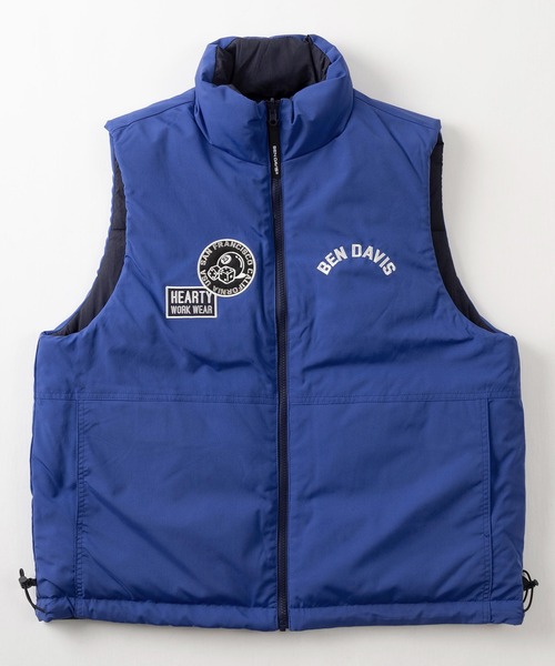 BEN DAVIS(ベンデイビス)の「【BEN DAVIS/ベンデイビス】ブランドネームワンポイント刺繍&BIGワッペンデザイン リバーシブル パファーベスト/REVERSIBLE PUFFER VEST(ダウンベスト・メンズ・ブラック/グレー/ブルー・M/L/XL)」の19枚目の写真