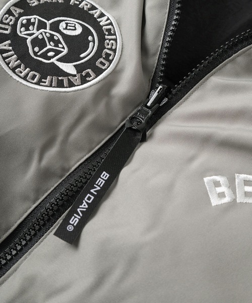 BEN DAVIS(ベンデイビス)の「【BEN DAVIS/ベンデイビス】ブランドネームワンポイント刺繍&BIGワッペンデザイン リバーシブル パファーベスト/REVERSIBLE PUFFER VEST(ダウンベスト・メンズ・ブラック/グレー/ブルー・M/L/XL)」の5枚目の写真