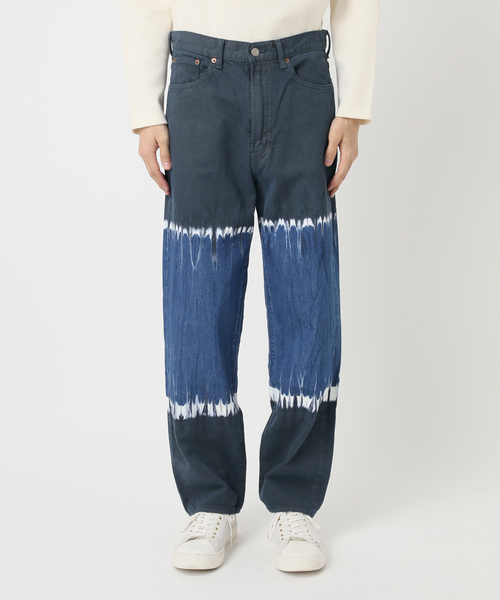 EDIFICE LA BOUCLE（エディフィスラブークル）の「【LA BOUCLE / ラブークル】5ポケット デニム (ブリーチ&ダイ)（デニムパンツ・メンズ・ネイビー・1/2）」の9枚目の写真