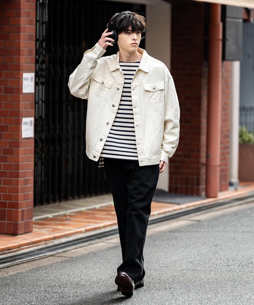 Rocky Monroe(ロッキーモンロー)の「ルーズシルエットワイドデニムパンツ(デニムパンツ・メンズ・オフホワイト/ワンウォッシュ/ライトブラック/ケミカルウォッシュ/ブラック/ダークブラック/ブルー/ブラック系・M/L/XL)」の15枚目の写真