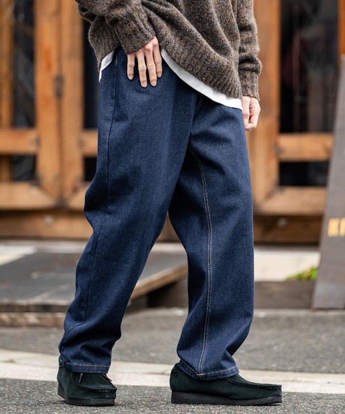 Rocky Monroe(ロッキーモンロー)の「ルーズシルエットワイドデニムパンツ(デニムパンツ・メンズ・オフホワイト/ワンウォッシュ/ライトブラック/ケミカルウォッシュ/ブラック/ダークブラック/ブルー/ブラック系・M/L/XL)」の16枚目の写真