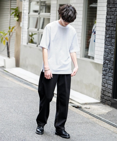 Rocky Monroe(ロッキーモンロー)の「ルーズシルエットワイドデニムパンツ(デニムパンツ・メンズ・オフホワイト/ワンウォッシュ/ライトブラック/ケミカルウォッシュ/ブラック/ダークブラック/ブルー/ブラック系・M/L/XL)」の12枚目の写真