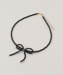 U by SPICK&SPAN | Beads Ribbon Choker(ネックレス)