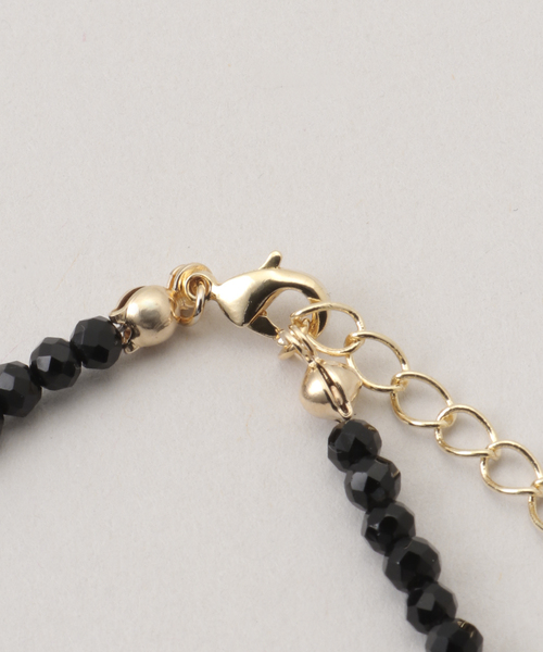 U by SPICK&SPAN(ユーバイスピックアンドスパン)の「Beads Ribbon Choker(ネックレス・レディース・アイボリー/ブラック・FREE)」の4枚目の写真