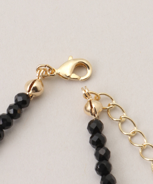 U by SPICK&SPAN(ユーバイスピックアンドスパン)の「Beads Ribbon Choker(ネックレス・レディース・アイボリー/ブラック・FREE)」の5枚目の写真