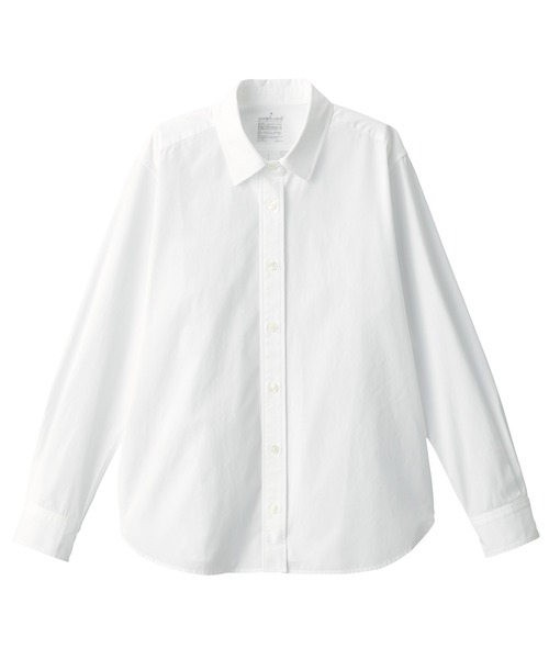 無印良品（ムジルシリョウヒン）の「婦人　洗いざらし　ブロードレギュラーカラー長袖シャツ（シャツ/ブラウス・レディース・ライトイエロー系/ピンク系6/ホワイト/ブルー系5/スモーキーグリーン系2/ネイビー系4・S/L/XS/XL/M）」の16枚目の写真