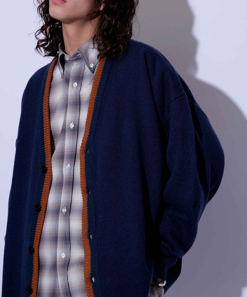 re_k by JUNRED（レクバイジュンレッド）の「re_k by JUNRED / カラースキームラインオーバーカーディガン（カーディガン/ボレロ・メンズ・ライトグレー/ネイビー/ベージュ系その他・M/S/L）」の10枚目の写真