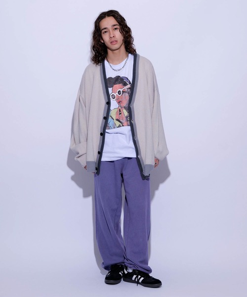 re_k by JUNRED（レクバイジュンレッド）の「re_k by JUNRED / カラースキームラインオーバーカーディガン（カーディガン/ボレロ・メンズ・ライトグレー/ネイビー/ベージュ系その他・M/S/L）」の14枚目の写真