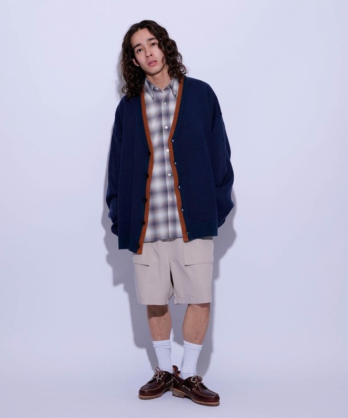 re_k by JUNRED（レクバイジュンレッド）の「re_k by JUNRED / カラースキームラインオーバーカーディガン（カーディガン/ボレロ・メンズ・ライトグレー/ネイビー/ベージュ系その他・M/S/L）」の18枚目の写真