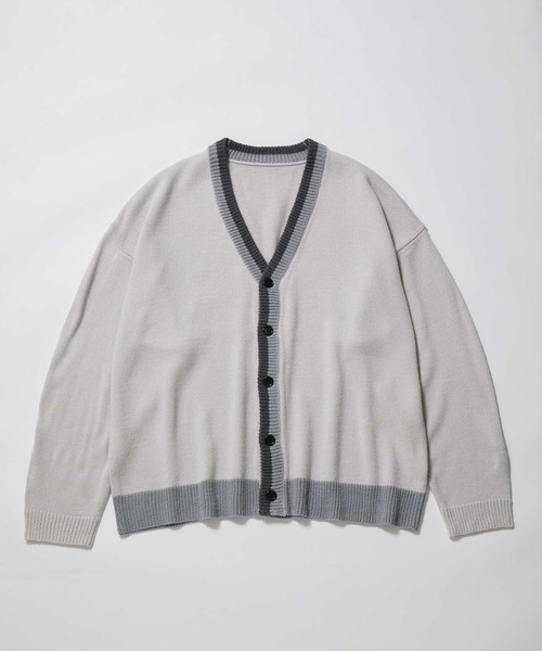 re_k by JUNRED（レクバイジュンレッド）の「re_k by JUNRED / カラースキームラインオーバーカーディガン（カーディガン/ボレロ・メンズ・ライトグレー/ネイビー/ベージュ系その他・M/S/L）」の21枚目の写真