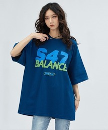 オーバーサイズ 発泡プリントレターロゴTシャツ