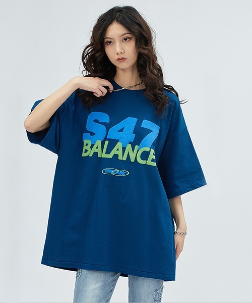 Ressaca(レサーカ)の「オーバーサイズ 発泡プリントレターロゴTシャツ(Tシャツ/カットソー・メンズ・サックスブルー/ブルー/グリーン/クリーム・L/XL/M)」の4枚目の写真