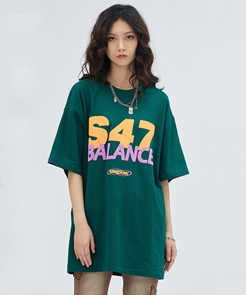 Ressaca(レサーカ)の「オーバーサイズ 発泡プリントレターロゴTシャツ(Tシャツ/カットソー・メンズ・サックスブルー/ブルー/グリーン/クリーム・L/XL/M)」の1枚目の写真