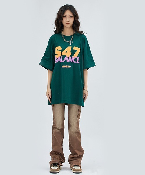 Ressaca(レサーカ)の「オーバーサイズ 発泡プリントレターロゴTシャツ(Tシャツ/カットソー・メンズ・サックスブルー/ブルー/グリーン/クリーム・L/XL/M)」の11枚目の写真