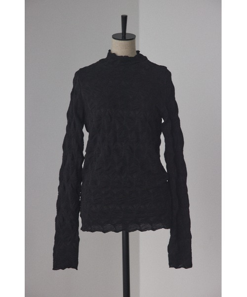 BLACK BY MOUSSY（ブラックバイマウジー）の「shirring design tops(シャーリングデザイントップス)（Tシャツ/カットソー・レディース・オフホワイト/ブラック・FREE）」の12枚目の写真