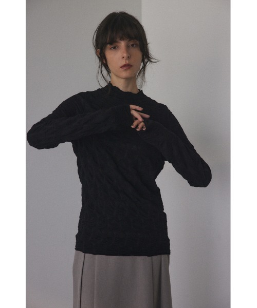 BLACK BY MOUSSY（ブラックバイマウジー）の「shirring design tops(シャーリングデザイントップス)（Tシャツ/カットソー・レディース・オフホワイト/ブラック・FREE）」の13枚目の写真