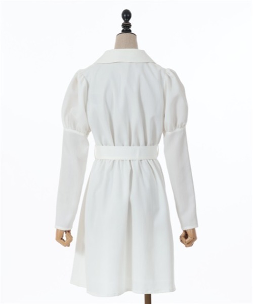 axes femme POETIQUE(アクシーズファムポエティック)の「ダブルブレストジャケットワンピース(ワンピース・レディース・モカ/ブラック/キナリ・MEDIUM)」の18枚目の写真