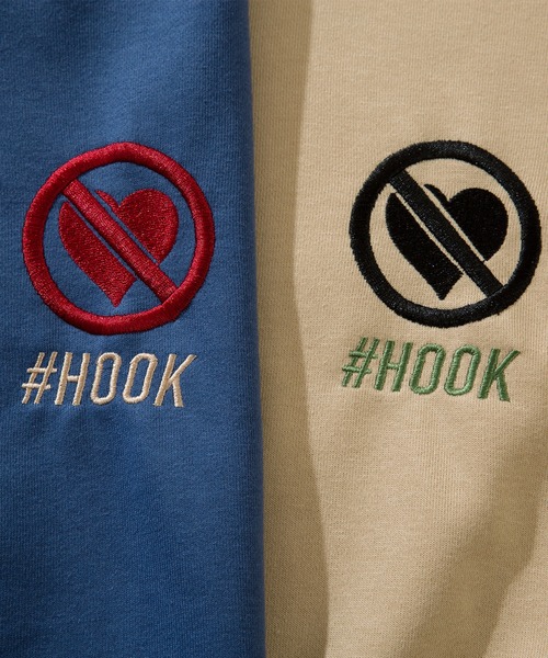 HOOK(フック)の「HOOK -original- ワンポイント刺繍ネコイラストバックプリントスウェット(スウェット・メンズ・ネイビー/ベージュ/ホワイト/ブラック・M/XL/L)」の10枚目の写真