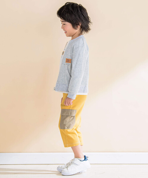 Noeil aime BeBe（ノイユエイムベベ）の「ツイルニット配色ポケットカーゴパンツ(80~130cm)（カーゴパンツ・キッズ・ネイビー/イエロー・120cm/90cm/130cm/110cm/100cm/80ｃｍ）」の18枚目の写真