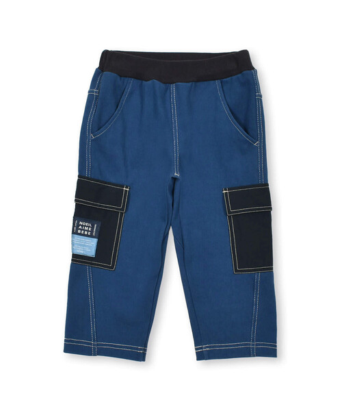 Noeil aime BeBe（ノイユエイムベベ）の「ツイルニット配色ポケットカーゴパンツ(80~130cm)（カーゴパンツ・キッズ・ネイビー/イエロー・120cm/90cm/130cm/110cm/100cm/80ｃｍ）」の22枚目の写真